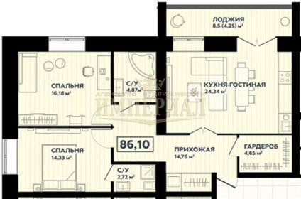 82,4 м², квартира-студия 12 100 000 ₽ - изображение 2