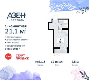 21,3 м², квартира-студия 8 029 238 ₽ - изображение 44