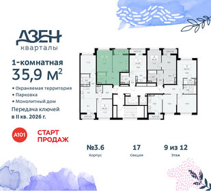 35,9 м², 1-комнатная квартира 10 900 000 ₽ - изображение 4