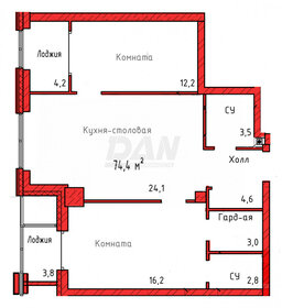 58,3 м², 2-комнатная квартира 10 730 000 ₽ - изображение 78