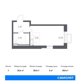 Квартира 24,4 м², студия - изображение 1