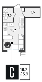 24 м², квартира-студия 4 300 000 ₽ - изображение 87