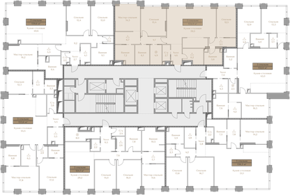 143,1 м², 3-комнатная квартира 254 711 008 ₽ - изображение 50