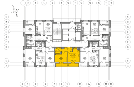 41,3 м², 1-комнатная квартира 8 980 575 ₽ - изображение 82