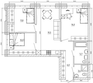 68,1 м², 3-комнатная квартира 8 172 000 ₽ - изображение 38