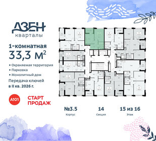 33,2 м², 1-комнатная квартира 12 946 753 ₽ - изображение 38