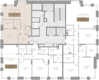 55 м², 1-комнатная квартира 54 429 000 ₽ - изображение 47