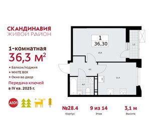 36 м², 1-комнатная квартира 12 600 000 ₽ - изображение 83