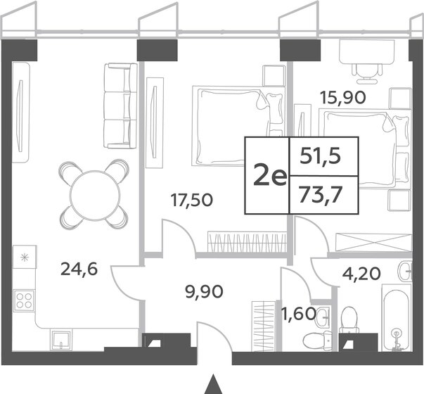 73,7 м², 3-комнатная квартира 35 047 812 ₽ - изображение 1