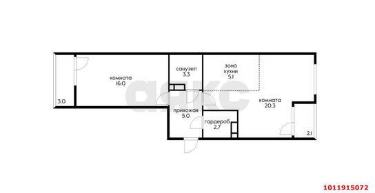 Квартира 55 м², 2-комнатная - изображение 1