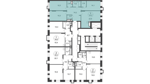 105 м², 3-комнатная квартира 24 000 000 ₽ - изображение 34