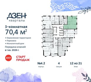 67,9 м², 3-комнатная квартира 16 274 652 ₽ - изображение 43