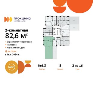 73,5 м², 2-комнатная квартира 19 667 864 ₽ - изображение 2