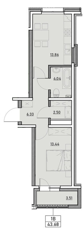 Варианты планировок ЖК Zenith - планировка 1