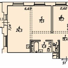 Квартира 69,1 м², 2-комнатная - изображение 4