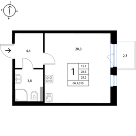 29,1 м², квартира-студия 5 179 800 ₽ - изображение 11