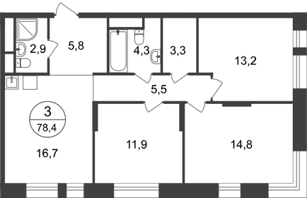 77 м², 3-комнатная квартира 19 400 000 ₽ - изображение 81