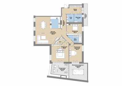 Квартира 279,5 м², 5-комнатная - изображение 4