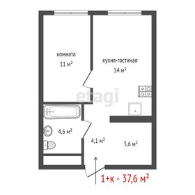 Квартира 37,6 м², 1-комнатная - изображение 1