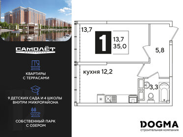 Квартира 35 м², 1-комнатная - изображение 1