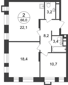 105,3 м², 2-комнатная квартира 16 900 000 ₽ - изображение 38