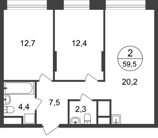 57 м², 2-комнатная квартира 16 500 000 ₽ - изображение 90