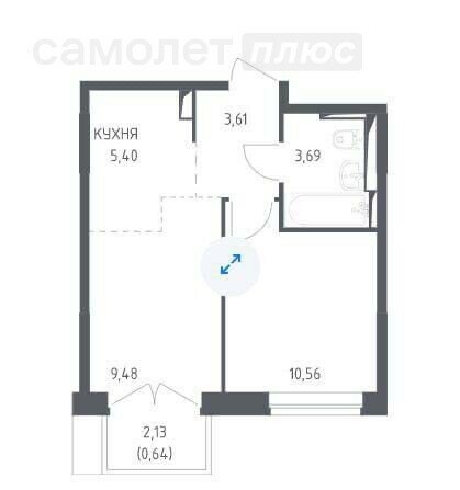 32,7 м², 1-комнатная квартира 8 800 000 ₽ - изображение 21