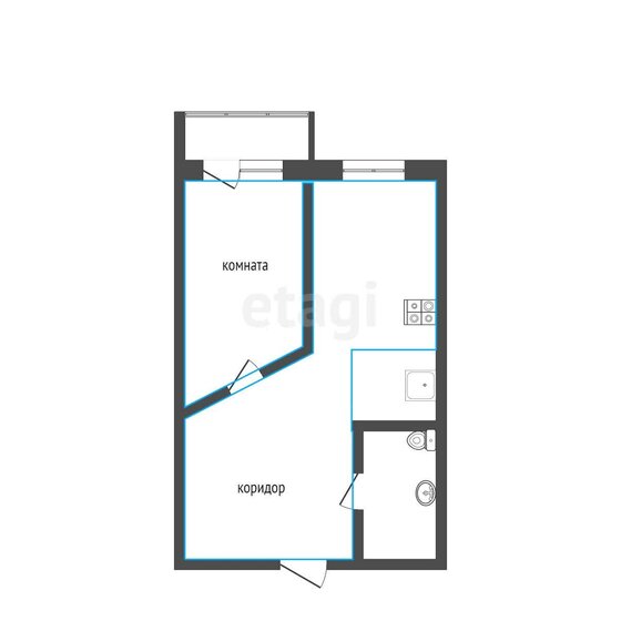22,7 м², 1-комнатная квартира 12 500 000 ₽ - изображение 22