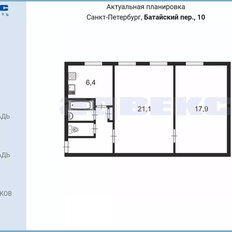 Квартира 53,8 м², 2-комнатная - изображение 3