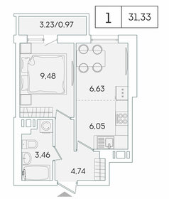 30 м², квартира-студия 5 200 000 ₽ - изображение 64