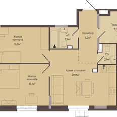 Квартира 70 м², 2-комнатная - изображение 2