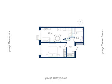 Квартира 46,4 м², 1-комнатная - изображение 1