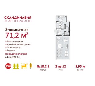 70 м², 2-комнатная квартира 20 123 616 ₽ - изображение 9