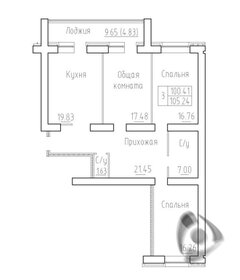 100,4 м², 3-комнатная квартира 11 500 000 ₽ - изображение 43