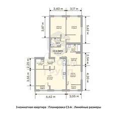 Квартира 116,1 м², 3-комнатная - изображение 2