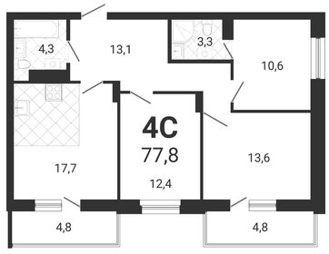 Квартира 77,8 м², 4-комнатная - изображение 1