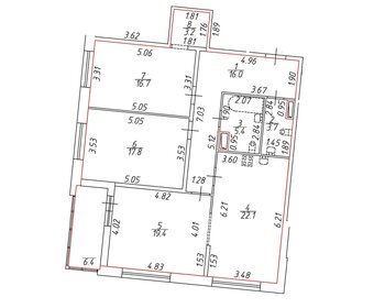 Квартира 104,3 м², 3-комнатная - изображение 1