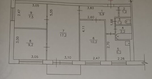 60 м², 3-комнатная квартира 3 500 000 ₽ - изображение 51