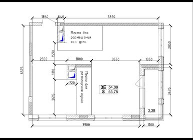 Квартира 55,8 м², 3-комнатная - изображение 3