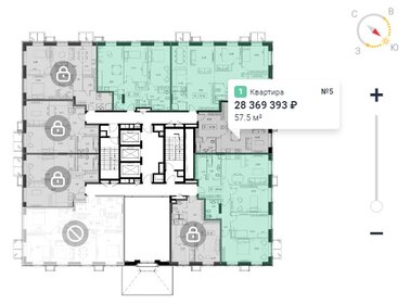 Квартира 57,5 м², 1-комнатная - изображение 2