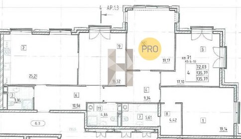 Квартира 135,8 м², 4-комнатная - изображение 1