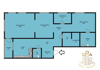 113,5 м², 3-комнатная квартира 44 975 000 ₽ - изображение 21