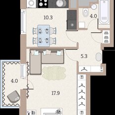 Квартира 37,5 м², 1-комнатная - изображение 3