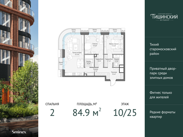 84,8 м², 2-комнатная квартира 141 510 000 ₽ - изображение 13