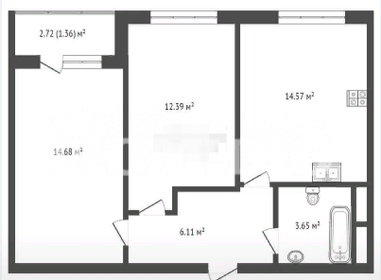 Квартира 52,1 м², 2-комнатная - изображение 1