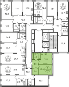 36,9 м², 1-комнатная квартира 11 185 194 ₽ - изображение 20
