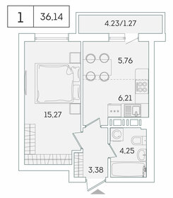 35,9 м², 1-комнатная квартира 6 076 466 ₽ - изображение 83