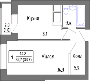 47 м², 2-комнатная квартира 3 900 000 ₽ - изображение 81