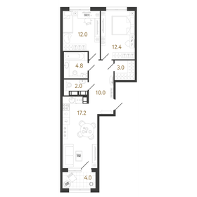 59,1 м², 2-комнатная квартира 16 850 000 ₽ - изображение 79