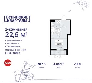 Квартира 22,6 м², студия - изображение 1